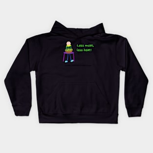 Less Meat Less Heat Kids Hoodie